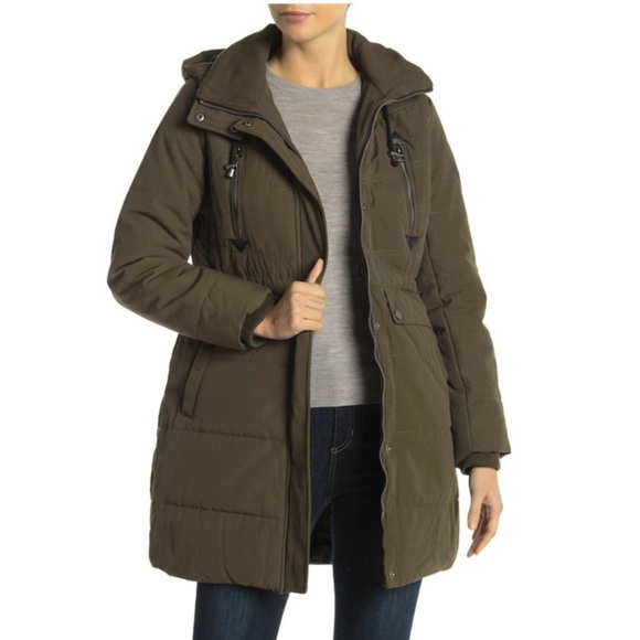 Lucky Brand Jackets & Blazers - LUCKY BRAND Missy Parka Army Green Faux Shearling Lined Hooded Small